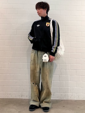 「adidas（アディダス）のサンバ OG / SAMBA OG / アディダスオリジナルス adidas Originals（スニーカー、ブラック系）」を使った、TMさん（メンズ・167cm）の春コーディネート