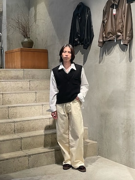 「Toironier（トワロニエ）のアイテム」を使った、shkzm04さん（メンズ・174cm）の春コーディネート