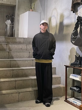 「The Make Happy Studio（ザメイクハッピーストゥディオ）のThe Make Happy Studio/ザメイクハッピーストゥディオ/SMILE CAP（キャップ、グレー系）」を使った、shkzm04さん（メンズ・174cm）の秋コーディネート
