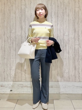 「index（インデックス）のアイテム（パンツ）」を使った、Hana...eさん（レディース・159cm）の春コーディネート