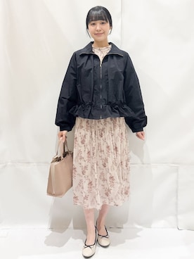 「index（インデックス）のアイテム（ブルゾン）」を使った、Hinaさん（レディース・153cm）の冬コーディネート