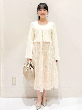 「index（インデックス）のアイテム（バッグ）」を使った、Hinaさん（レディース・153cm）の春コーディネート