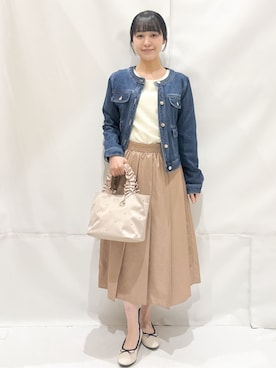 「Rubyrivet（ルビーリベット）のアイテム」を使った、Hinaさん（レディース・153cm）の冬コーディネート