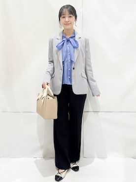 「index（インデックス）のアイテム（テーラードジャケット）」を使った、Hinaさん（レディース・153cm）の春コーディネート
