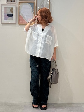「Lee（リー）のアイテム（ショルダーバッグ）」を使った、たけぴさん（レディース・150cm）の夏コーディネート