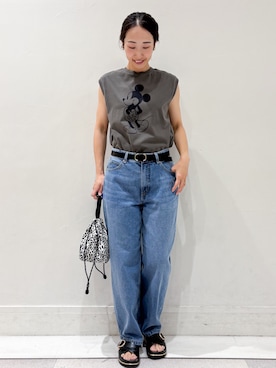 「OPAQUE.CLIP（オペークドットクリップ）のアイテム（Tシャツ/カットソー）」を使った、ちえさん（レディース・167cm）の夏コーディネート