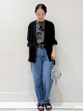 「OPAQUE.CLIP（オペークドットクリップ）のアイテム（Tシャツ/カットソー）」を使った、ちえさん（レディース・167cm）の夏コーディネート