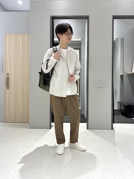 「TAKEO KIKUCHI（タケオキクチ）のアイテム（パンツ）」を使った、わいずみさん（メンズ・167cm）の春コーディネート