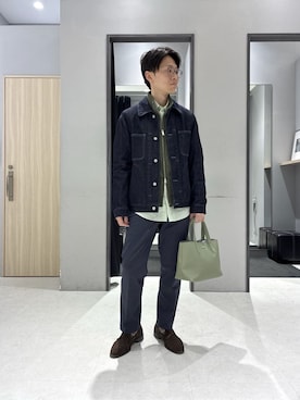 「TAKEO KIKUCHI（タケオキクチ）のアイテム（パンツ）」を使った、わいずみさん（メンズ・167cm）の冬コーディネート