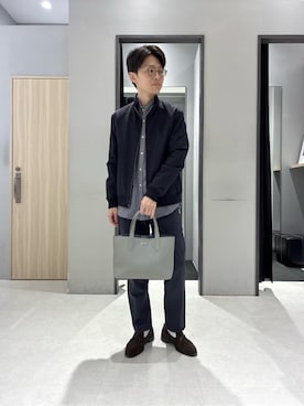 「TAKEO KIKUCHI（タケオキクチ）のアイテム（パンツ）」を使った、わいずみさん（メンズ・167cm）の冬コーディネート