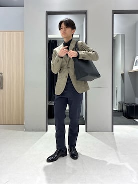 「TAKEO KIKUCHI（タケオキクチ）のアイテム」を使った、わいずみさん（メンズ・167cm）の春コーディネート