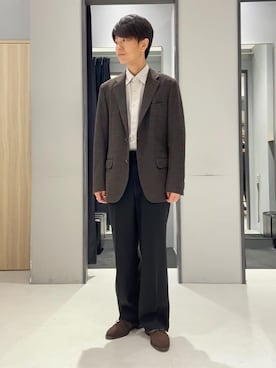 「アイテム（その他アンダーウェア/インナー、ベージュ系）」を使った、わいずみさん（メンズ・167cm）の秋コーディネート