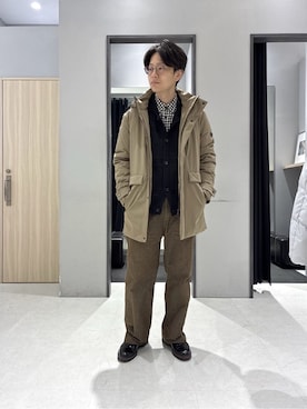 「アイテム（ダウンジャケット/コート）」を使った、わいずみさん（メンズ・167cm）の冬コーディネート