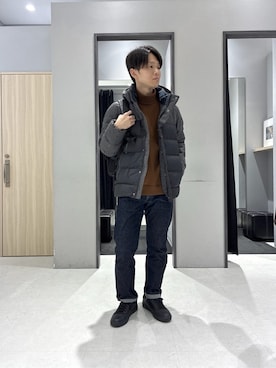 「アイテム（ダウンジャケット/コート）」を使った、わいずみさん（メンズ・167cm）の冬コーディネート