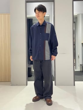 「アイテム（その他アンダーウェア/インナー、ベージュ系）」を使った、わいずみさん（メンズ・167cm）の秋コーディネート