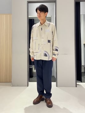 「アイテム（その他アンダーウェア/インナー、ベージュ系）」を使った、わいずみさん（メンズ・167cm）の秋コーディネート