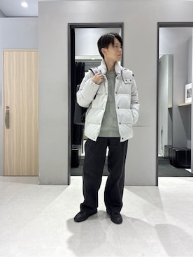 「アイテム（ダウンジャケット/コート）」を使った、わいずみさん（メンズ・167cm）の冬コーディネート