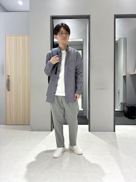 「TAKEO KIKUCHI（タケオキクチ）のアイテム（パンツ）」を使った、わいずみさん（メンズ・167cm）の春コーディネート