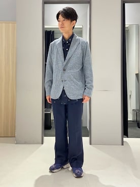 「アイテム（その他アンダーウェア/インナー、ベージュ系）」を使った、わいずみさん（メンズ・167cm）の秋コーディネート