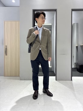 「TAKEO KIKUCHI（タケオキクチ）のアイテム（パンツ）」を使った、わいずみさん（メンズ・167cm）の冬コーディネート