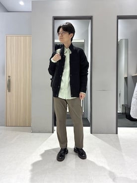 「TAKEO KIKUCHI（タケオキクチ）のアイテム（パンツ）」を使った、わいずみさん（メンズ・167cm）の冬コーディネート