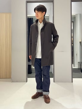 「アイテム（アンダーウェア、グレー系）」を使った、わいずみさん（メンズ・167cm）の秋コーディネート