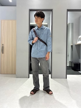 「アイテム（その他アンダーウェア/インナー、ベージュ系）」を使った、わいずみさん（メンズ・167cm）の夏コーディネート