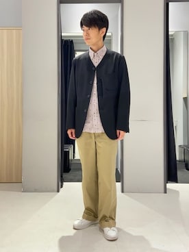 「アイテム（その他アンダーウェア/インナー、ベージュ系）」を使った、わいずみさん（メンズ・167cm）の秋コーディネート