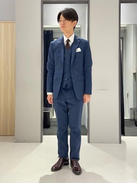 「アイテム（ポケットチーフ）」を使った、わいずみさん（メンズ・167cm）の夏コーディネート