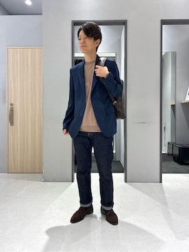 「TAKEO KIKUCHI（タケオキクチ）のアイテム」を使った、わいずみさん（メンズ・167cm）の秋コーディネート