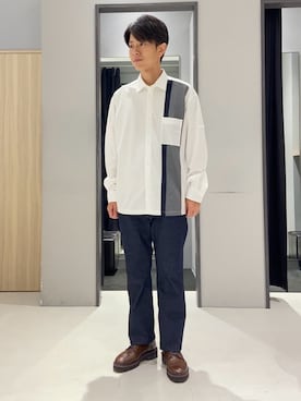 「アイテム（その他アンダーウェア/インナー、ベージュ系）」を使った、わいずみさん（メンズ・167cm）の秋コーディネート