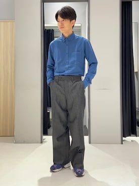 「アイテム（その他アンダーウェア/インナー、ベージュ系）」を使った、わいずみさん（メンズ・167cm）の秋コーディネート