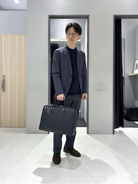 「TAKEO KIKUCHI（タケオキクチ）のアイテム（パンツ）」を使った、わいずみさん（メンズ・167cm）の冬コーディネート