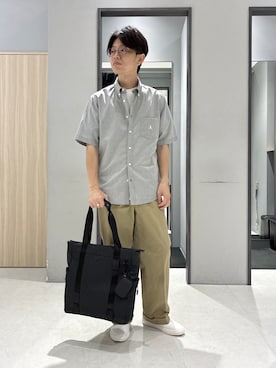 「TAKEO KIKUCHI（タケオキクチ）のアイテム」を使った、わいずみさん（メンズ・167cm）の夏コーディネート