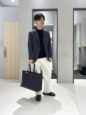 「TAKEO KIKUCHI（タケオキクチ）のアイテム（パンツ）」を使った、わいずみさん（メンズ・167cm）の春コーディネート