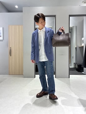 「TAKEO KIKUCHI（タケオキクチ）のアイテム」を使った、わいずみさん（メンズ・167cm）の春コーディネート
