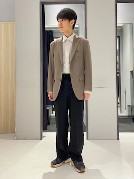 「アイテム（その他アンダーウェア/インナー、ベージュ系）」を使った、わいずみさん（メンズ・167cm）の秋コーディネート