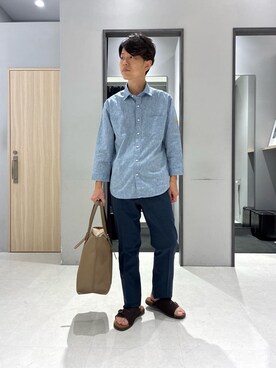 「アイテム（その他アンダーウェア/インナー、ベージュ系）」を使った、わいずみさん（メンズ・167cm）の夏コーディネート