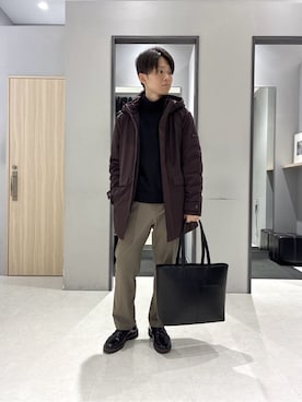 「アイテム（ダウンジャケット/コート）」を使った、わいずみさん（メンズ・167cm）の冬コーディネート