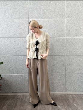 「CODE A（コードエー）のアイテム（パンツ）」を使った、sakkohさん（レディース・158cm）の春コーディネート