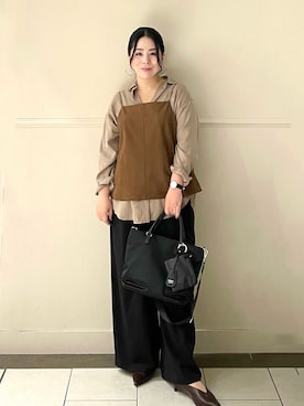 「russet（ラシット）のアイテム」を使った、UENOさん（レディース・155cm）の秋コーディネート