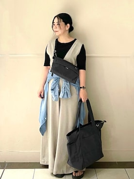 「サコッシュ」｜UENOさん（レディース・155cm）の夏コーディネート