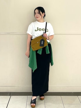 「サコッシュ」｜UENOさん（レディース・155cm）の夏コーディネート