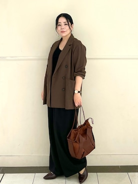 「russet（ラシット）のアイテム」を使った、UENOさん（レディース・155cm）の秋コーディネート