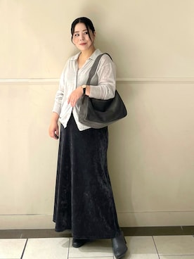 「russet（ラシット）のアイテム（ショルダーバッグ）」を使った、UENOさん（レディース・155cm）の秋コーディネート