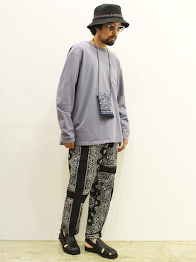 「THE ONE SHOWのアイテム」を使った、twothings&thinkさん（メンズ・168cm）の夏コーディネート