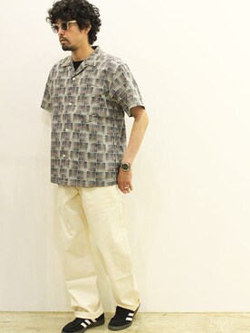 「COMFORTABLE REASON（コンフォータブルリーズン）のアイテム（トップス）」を使った、twothings&thinkさん（メンズ・168cm）の夏コーディネート