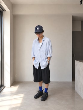 「KEEN（キーン）のアイテム（スニーカー）」を使った、Atsunoriさん（メンズ・175cm）の秋コーディネート