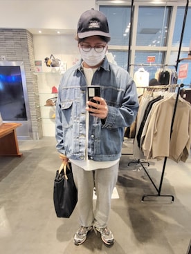 「アイテム（キャップ）」を使った、taka1010🌈さん（メンズ・182cm）の冬コーディネート