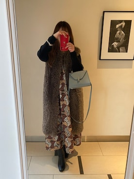 「Valextra（ヴァレクストラ）のアイテム」を使った、@konon_0101さん（レディース・159cm）の冬コーディネート